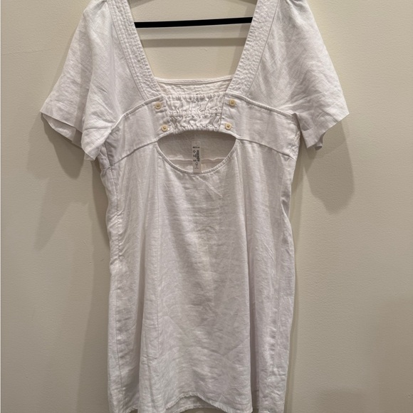 Madewell White Linen Mini Dress - Picture 3 of 3